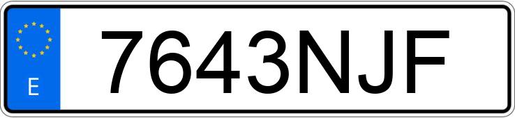 Numer rejestracyjny 7643NJF posiada SEAT IBIZA