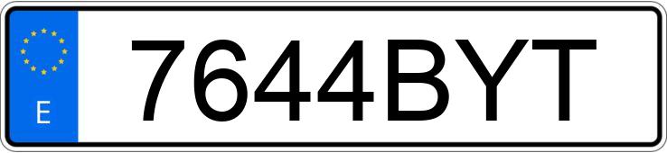 Numer rejestracyjny 7644BYT posiada SKODA FABIA