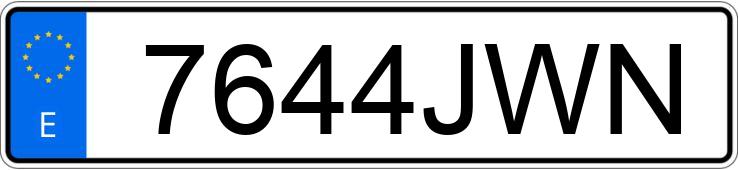 Numer rejestracyjny 7644JWN posiada FORD CUSTOM Numer rejestracyjny 7644JWN posiada FORD CUSTOM