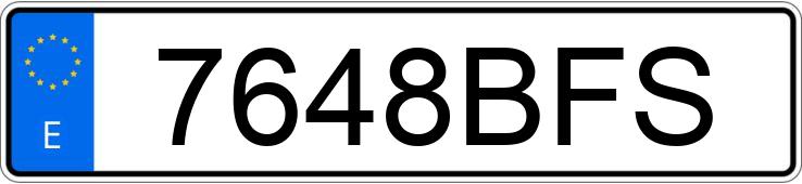 Numer rejestracyjny 7648BFS posiada SEAT IBIZA