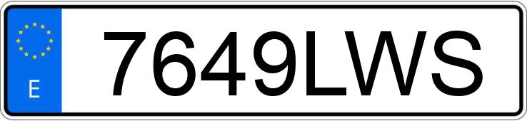 Numer rejestracyjny 7649LWS posiada DAF XF