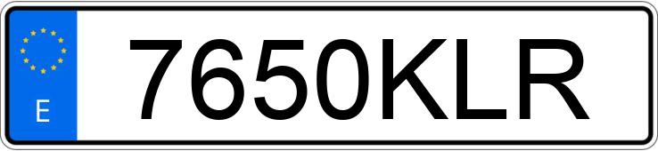 Numer rejestracyjny 7650KLR posiada TOYOTA YARIS