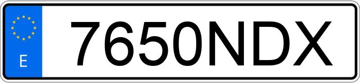 Numer rejestracyjny 7650NDX posiada AUDI A3 SPORTBACK