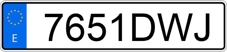 Numer rejestracyjny 7651DWJ posiada PEUGEOT 206