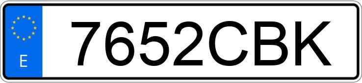 Numer rejestracyjny 7652CBK posiada VOLKSWAGEN GOLF