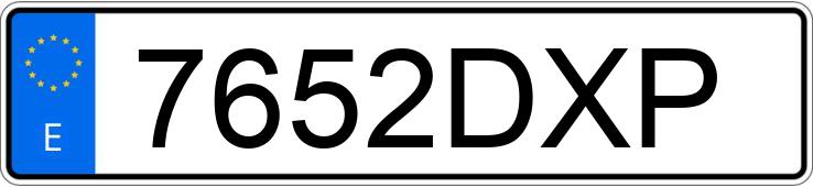 Numer rejestracyjny 7652DXP posiada FIAT PANDA