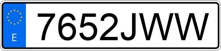 Numer rejestracyjny 7652JWW posiada SKODA OCTAVIA