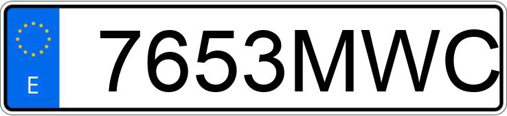 Numer rejestracyjny 7653MWC posiada RENAULT TRAFIC