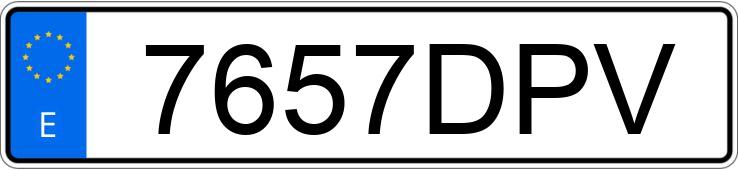 Numer rejestracyjny 7657DPV posiada PEUGEOT 307
