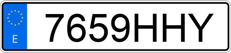 Numer rejestracyjny 7659HHY posiada VOLKSWAGEN TOURAN