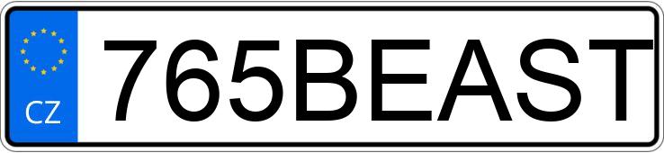 Numer rejestracyjny 765BEAST posiada MCLAREN MCLAREN MCLAREN 765LT COUPE