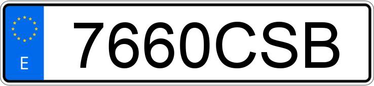 Numer rejestracyjny 7660CSB posiada OPEL VECTRA
