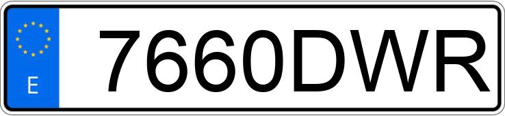 Numer rejestracyjny 7660DWR posiada FORD FIESTA