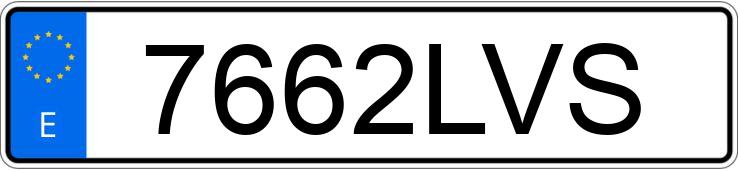 Numer rejestracyjny 7662LVS posiada AUDI A3 SPORTBACK