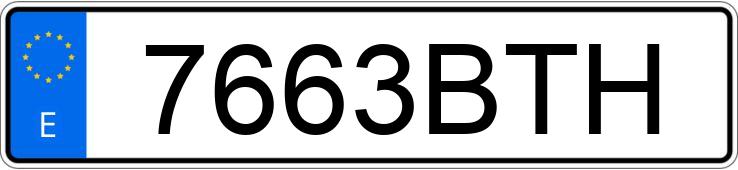 Numer rejestracyjny 7663BTH posiada AUDI A3