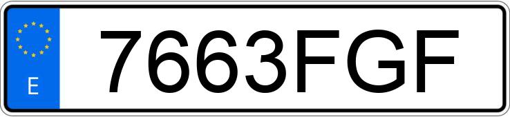 Numer rejestracyjny 7663FGF posiada CITROEN XSARA