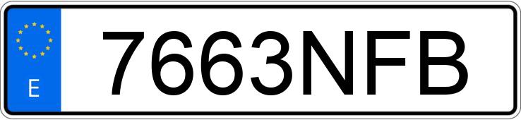 Numer rejestracyjny 7663NFB posiada MERCEDES A (177)