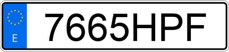 Numer rejestracyjny 7665HPF posiada OPEL MERIVA