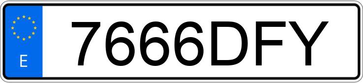 Numer rejestracyjny 7666DFY posiada FORD FOCUS