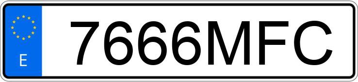 Numer rejestracyjny 7666MFC posiada SEAT ARONA