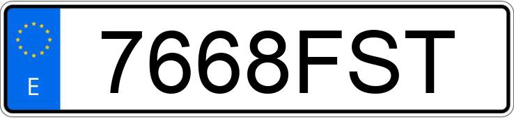 Numer rejestracyjny 7668FST posiada MERCEDES C (204)