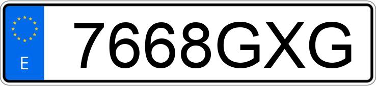 Numer rejestracyjny 7668GXG posiada FIAT DOBLO