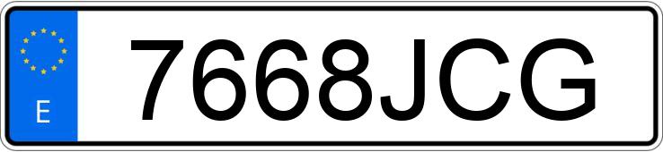 Numer rejestracyjny 7668JCG posiada AUDI A4
