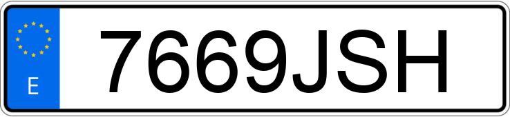 Numer rejestracyjny 7669JSH posiada VOLKSWAGEN GOLF