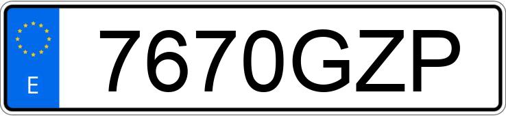 Numer rejestracyjny 7670GZP posiada PEUGEOT 207