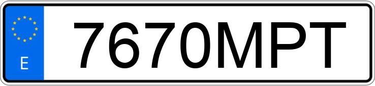 Registreringsnummer7670MPT har CITROEN C3