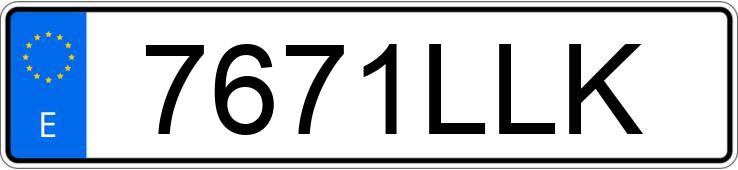 Numer rejestracyjny 7671LLK posiada RENAULT CLIO