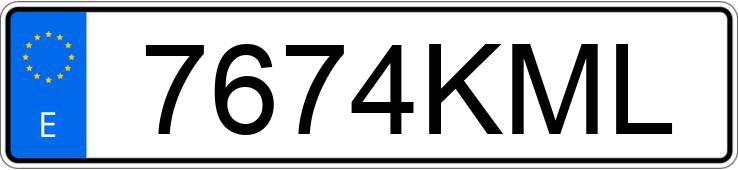 Numer rejestracyjny 7674KML posiada AUDI Q2