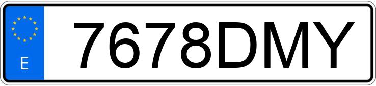 Numer rejestracyjny 7678DMY posiada OPEL VECTRA