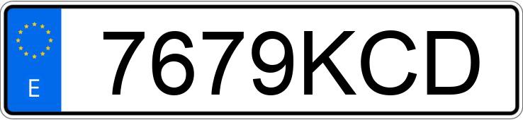 Numer rejestracyjny 7679KCD posiada FIAT 500