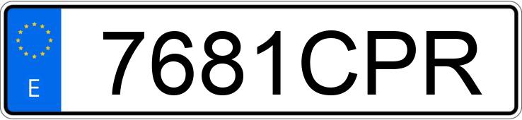 Numer rejestracyjny 7681CPR posiada CITROEN C-15