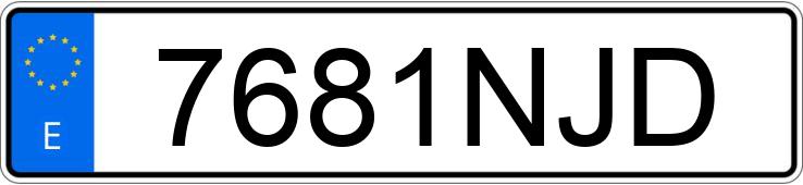 Numer rejestracyjny 7681NJD posiada BMW SERIE 1