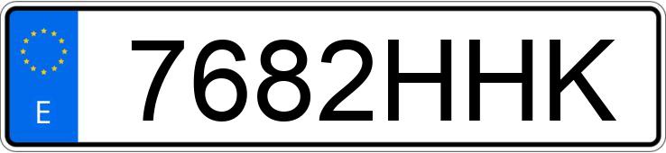 O número de registro 7682HHK tem SKODA FABIA