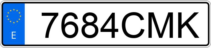 Numer rejestracyjny 7684CMK posiada BMW SERIE 3