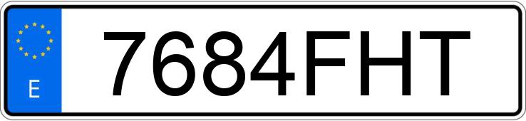 Numer rejestracyjny 7684FHT posiada PEUGEOT 207