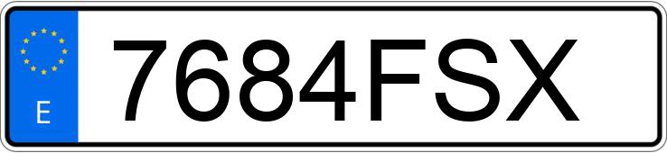 Numer rejestracyjny 7684FSX posiada SEAT LEON