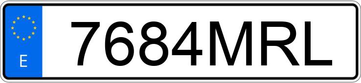 Numer rejestracyjny 7684MRL posiada YAMAHA R7