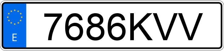 Numer rejestracyjny 7686KVV posiada AUDI Q3