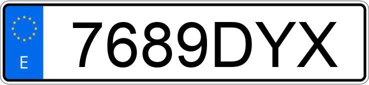 Numer rejestracyjny 7689DYX posiada RENAULT MEGANE