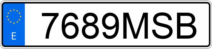 Numer rejestracyjny 7689MSB posiada TOYOTA YARIS