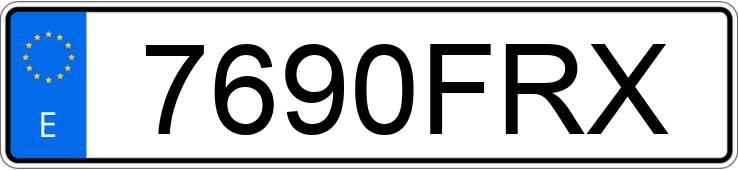 Numer rejestracyjny 7690FRX posiada SAAB 9-3