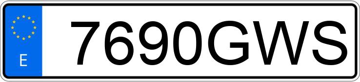 Numer rejestracyjny 7690GWS posiada FIAT 500