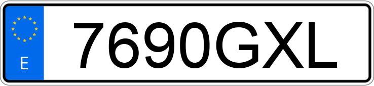 Numer rejestracyjny 7690GXL posiada BMW G