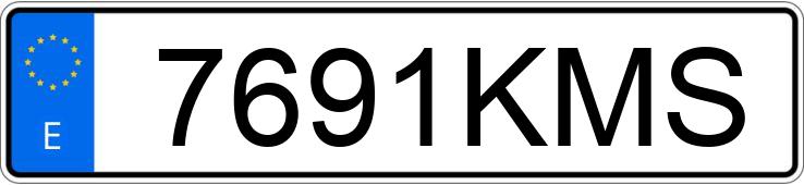 Numer rejestracyjny 7691KMS posiada AUDI A3