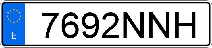 Numer rejestracyjny 7692NNH posiada BENTU Y300