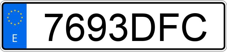Numer rejestracyjny 7693DFC posiada FORD FIESTA